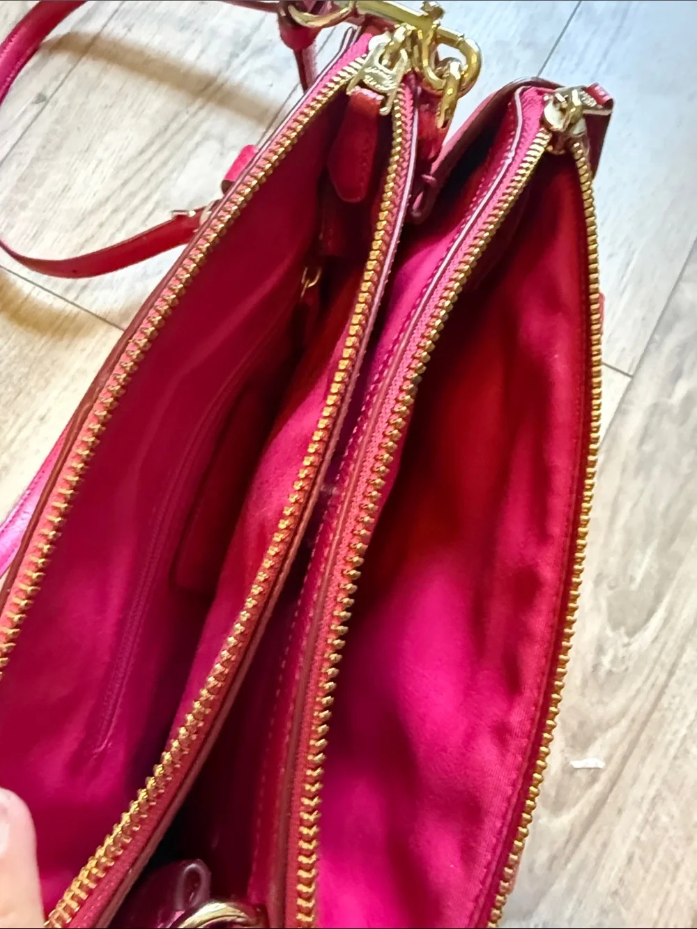 Perfect like new Coach Mini Christie leather bag Pink/Ruby gold hardware